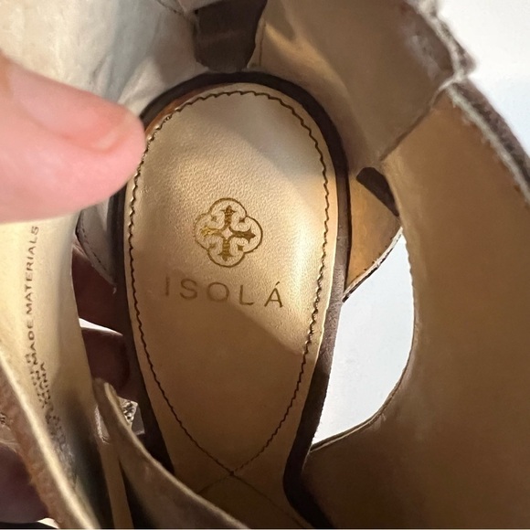 Trendy Snakeskin Isola Brea Suede Lace & Zip Heels Awesome For Any Season - Picture 4 of 10